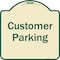 Signmission Designer Series-Customer Parking 2, Tan & Green Heavy-Gauge Aluminum, 18" x 18", TG-1818-9856 A-DES-TG-1818-9856 - alternate 1